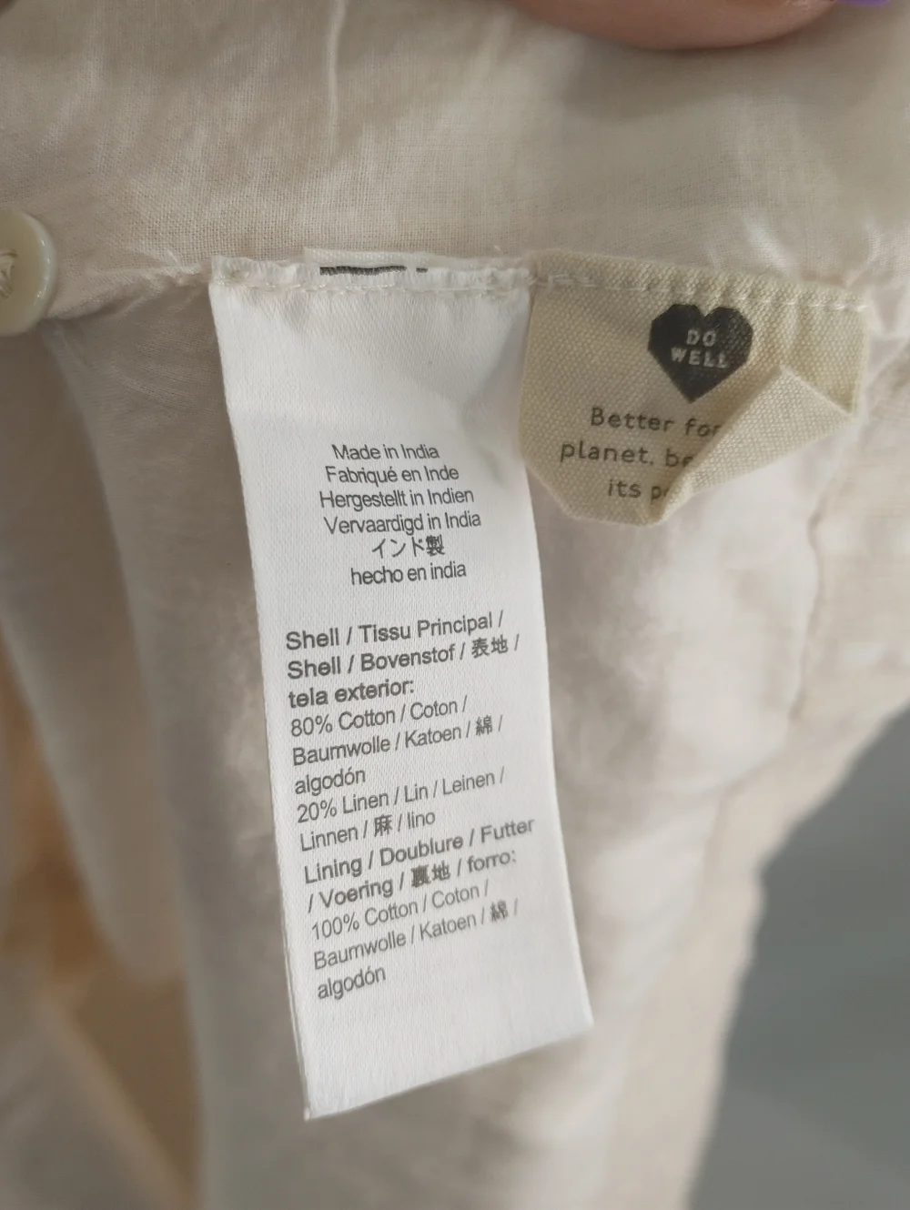 Madewell Cream Textured Button Front Midi Dress Size 6 Puff Sleeve - Picture 5 of 11